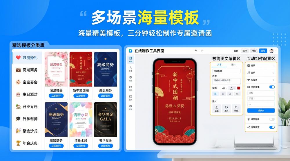告别土气邀约！轻奢+国风+ins风，1个平台全搞定（附免费模板攻略）